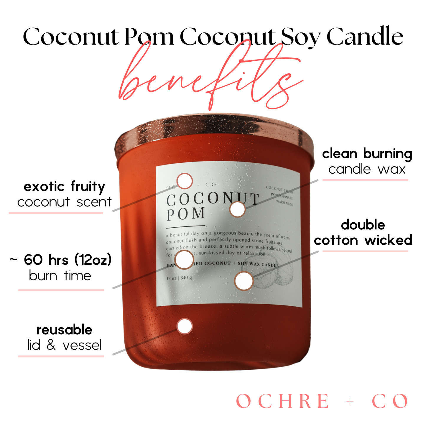 Coconut Pom - Coconut Soy Candle