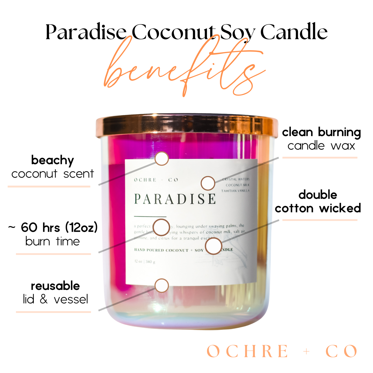 Paradise - Coconut Soy Candle