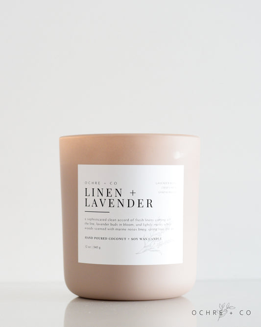 Linen + Lavender - Coconut Soy Candle