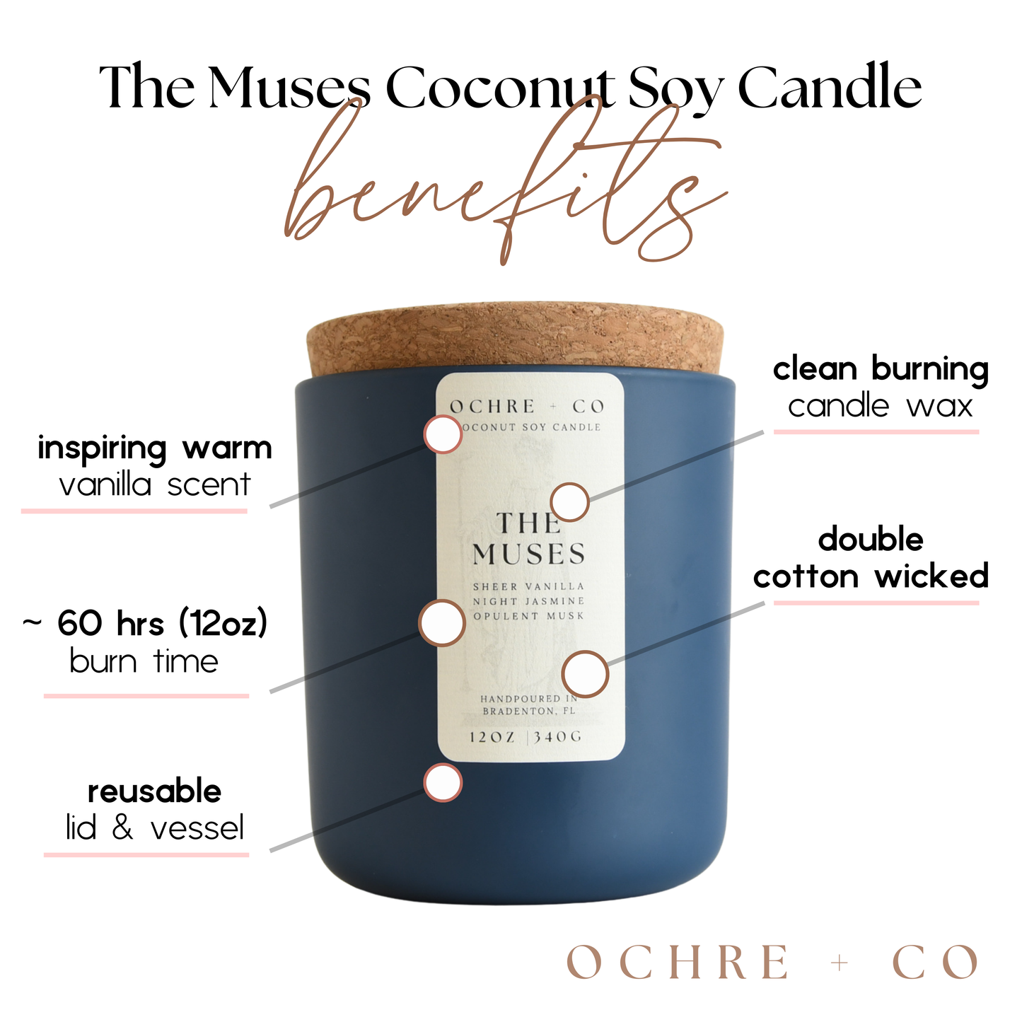 The Muses - Coconut Soy Candle
